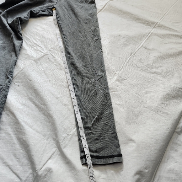 Aerie Size Medium High-Rise Lace-Up Gray Jeans - Picture 6 of 9